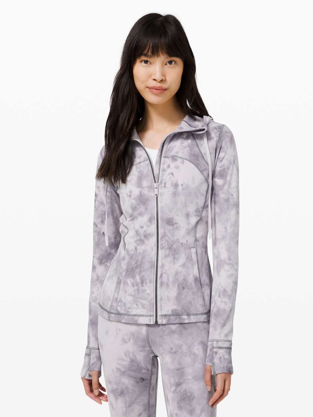 Lululemon Hooded Define Jacket *Nulu in Diamond Dye Stargaze Pitch Grey Size 8